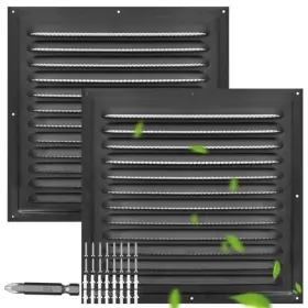 B03-2p-10-b-ac  Chian 2pcs 10 Inch X10 Aluminum Gable Vents Attic Metal Wall Shed Vent With