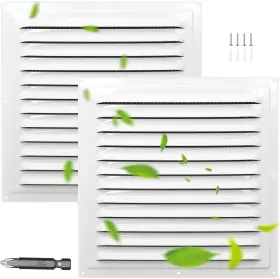 Chian B03-8-8-h-b-us 2pcs 6 Inch X Aluminum Gable Vents Attic Metal Wall Shed Vent
