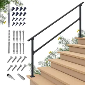 Crhr5 Chr Fence And Rail Hand Rails For Outdoor Steps 6 Step Railing Black