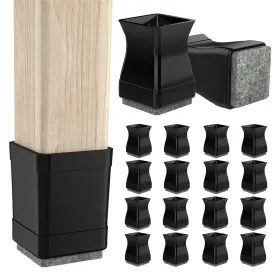 B0bkvcj68c Chwm 16 Pcs Square Silicone Felt Chair Leg Protectors For Hardwood Floors