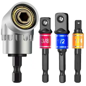 Cigotu 778601607965 Impact Grade Power Hand Tools Driver Sockets Adapter Extension Set 3pcs 1/4