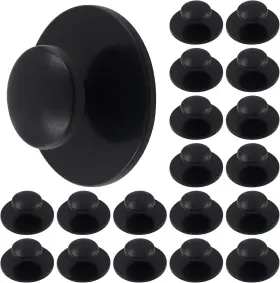 00221010 Cionyce 20 Pcs Self-stick Kitchen Cabinet Knobs Adhesive Dresser Handles Matte Black