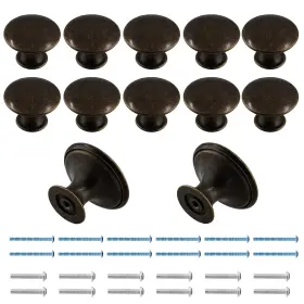 Tuohai00221223-0002 Cionyce 12 Pcs Antique Red Bronze Cabinet Knobs Metal Pack
