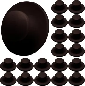 Tuohai00231120-1085 Cionyce 20 Pcs Self-stick Kitchen Cabinet Knobs Adhesive Drawer Handles Dark Brown