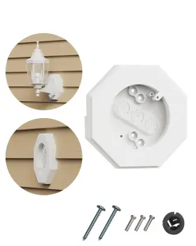 Cixiaor005 Cixiaor 721545190338 Siding Mounting Block 8141 White Outdoor Light Kit With Built-in El