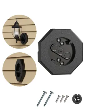 Cixiaor007 Cixiaor 721545190352 Siding Mounting Block 8141 Black Outdoor Light Kit With Built-in El