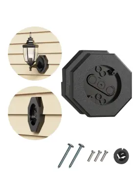 Cixiaor008 Cixiaor 721545190369 Siding Mounting Block 8141 Black Outdoor Light Kit With Built-in El