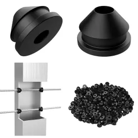 212300 Cke 300 Pack Cable Railing Rubber Grommets For 1/8 Inch 5/32 3/16 Cables Me