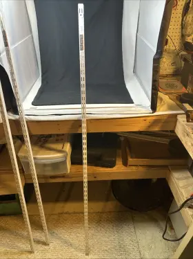 2808 Closetmaid #2808 Shelftrack 60 Inch White Steel Shelf Wall Standard - Combo Ship