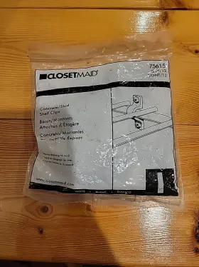 75615 Closetmaid Lot 5 Bags Metal Shelf Clips For Wire Shelving #75615