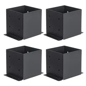 Fba-qy236-us Cokritsm Heavy Duty Powder-coated Post Anchor Black Wood Fence Concrete Support B