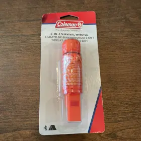 814b251t Coleman 5-in-1 Survival Whistle Sealed Retail Package Fast Free Ship