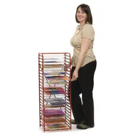Colorations 191487001243 Colorations-deluxe Space-saver Drying Rack-25 Plastic-coated Trays Free Ship