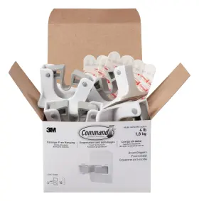 17007-s6na Command Mop And Broom Holder Wall Mount 6 Grippers 16 Strips Organize