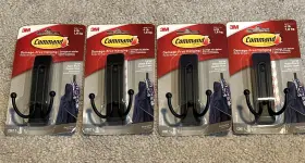 17036br-es Command Qty 4 Large Wall Hooks Damage Free Hanging With Adhesive
