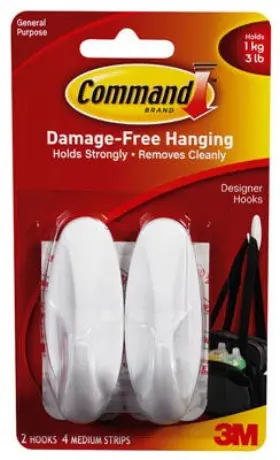 17081es Command Medium Hooks 2-ct. -