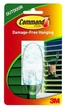 17093clr-awes Command Window Hook Outdoor Foam Strip Clear Large -