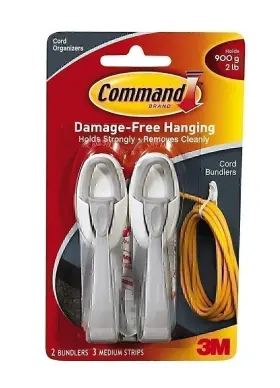 Command 305489428667 Cord Bundlers White 3-pack