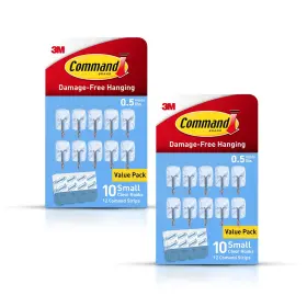 B0fc6z2w37 Command Small Clear Wire Toggle Hooks 20 Count With 24 Strips Damage-free Adhe