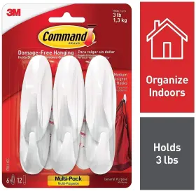 17081vp-6es Command Strips 305489691207 Medium Adhesive Hooks