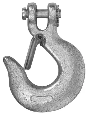 T9700424 Cooper Campbell 5pk Chain 1/4 Inch Clevis Slip Grab Hook Grade 43 With Latch