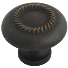 228orb-q Cosmas 228orb Oil Rubbed Bronze Rope Cabinet Hardware Knob