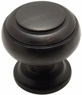 7498orb Cosmas 10 Pack - Oil Rubbed Bronze Cabinet Hardware Round Knob 1-1/4 Inch