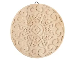 20327659 Cousinsdiy 3 Pack Cousindiy Paintable Wood Medallian 8 Inch X8 -scrollwork