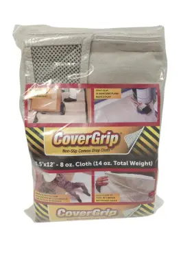 351208 Cover Grip Non-slip Canvas Drop Cloth 3.5ftx12ft