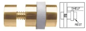 Gsr600br Cr Laurence C.r. Crl Brass Plated Glass Shelf Rest