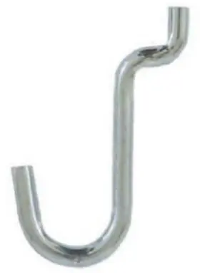 18150 Crawford Products 12 Pack 12- Inch Curved Pegboard Hook 8-pack