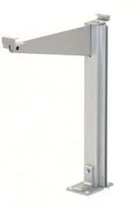D995arh0e Crl Satin Anodized 18 Inch Right Hand Open End Partition Post With Top Shelf - D995