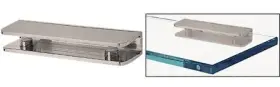 Fa11bn Crl Brushed Nickel Finish Solid Brass Rectangular Glass Shelf Clamp