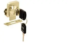 Lk44ka Crl Gold Plated Lock For 1/4 Inch Cabinet Glass Doors - Keyed Alike