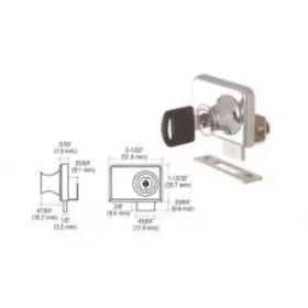 Lk46 Crl Chrome Plated Lock For 1/4 Inch Double Glass Doors