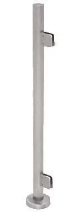 Ps36ebs Crl Brushed Stainless 36 Inch Steel Square Glass Clamp End Post Railing Kit By Cr L