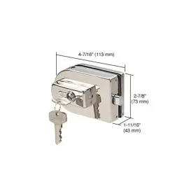 Pth25ps Crl C.r. Laurence Polished Stainless Pth Series Glass Mounted Patch Lock