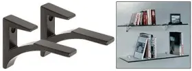 Sc75bl Crl Black - Aluminum Glass Shelf Bracket For 5/8 Inch To 3/4 Package