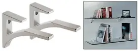 Sc75ch Crl Chrome - Aluminum Glass Shelf Bracket For 5/8 Inch To 3/4 Package