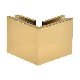 Sgc90br Crl Polished Solid Brass Square 90 Degree Hole In Glass-to-glass Clamp