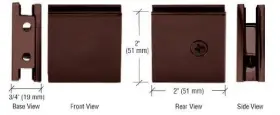 Sgcu10rb Crl C.r. Laurence Oil Rubbed Bronze Square Style Notch-in-glass Fixed