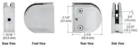 Z15306bs Crl C.r. Laurence Brushed Stainless Z-series Round Type 1-1/2 Inch Radius