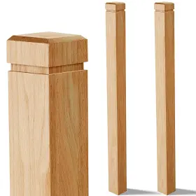 Kao-croblissful-1001 Croblissful 2 Pcs 3.5 X 48 Inch Solid Red Oak Stair Newel Post With A Single Groove Notch