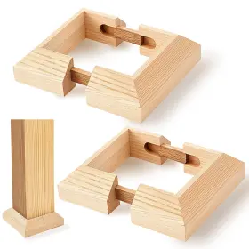 Kao-croblissful-3973 Croblissful 2 Pcs 4 Inch Actual 3.5 X Deck Post Base Cover Wood Split Skirts