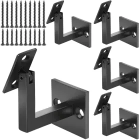 Crystmetal 765147680989 5 Pack 304 Stainless Steel Adjustable Swivel Handrail Bracket For Staircase