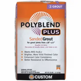 Pbpg16525 Custom Building Products Polyblend Plus Sanded Grout Delorean Gray 25 Lb. -