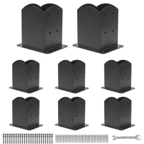 Cygivc 4bdz40408 4x4 Post Base 8 Pcs Inner Size 3.6x3.6 Wood Fence Anchor Decking Ba