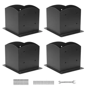 4bdz60604 Cygivc 6x6 Post Base 4 Pcs Inner Size 5.6ftftx5.6ftft Wood Fence Anchor Decking P