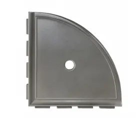 Cn14ba6801p Daltile Stainless Gray Matte 9 Inch Large Corner Shelf Color Read Desc