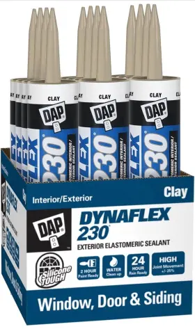 10070798184166 Dap Dynaflex 230 Sealant 10.1 Fl Oz 12 Pack Case Clay New In Box Fast Shipping